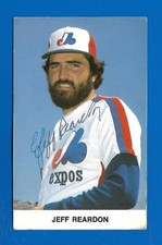 1980's JEFF REARDON AUTOGRAPH MONTREAL EXPOS MLB BASEBALL POST CARD POSTCARD