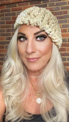 Vtg Womens Hat Beret Knit Aurora Borealis Paillettes Hand Made in Italy O/S 1940 - Image 1 of 4