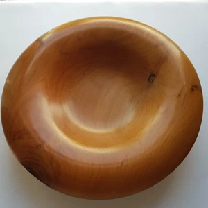 Modernist Eibenholz Schale Schale 27cm Handarbeit Holz Basteln Vintage Kunst Deko - Bild 1 von 16