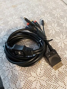 Microsoft Xbox360 S Video Component Composite TV AV Cable Lead Adaptor RCA HD TV - Picture 1 of 4