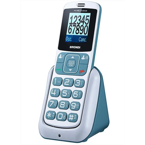 Brondi Amico Home - Bianco/Grigio (Sbloccato) (Dual SIM)