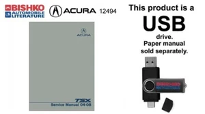 2004 2005 2006 2007 2008 Acura TSX Shop Service Repair Manual USB - Picture 1 of 3