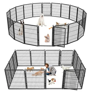 SQIREP Heavy Duty Metal Dog Playpen Outdoor Puppy Fence Pet Exercise Pen Yard US - Picture 1 of 103