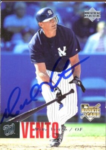 2006 Upper Deck MIKE VENTO Signed Card autograph AUTO yankees nationals