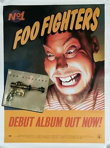 RARO POSTER PROMO FOO FIGHTERS 1995 VINTAGE ORIGINALE MOLTO GRANDE 48" X 36" COME NUOVO - Foto 1 di 1