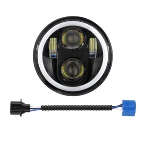 5.75 inch H4 Amber White LED Headlight High Low Beam DRL Headlamp with Harness - Bild 1 von 12