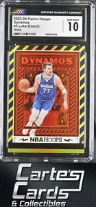 Luka Doncic 2023-24 Panini NBA Hoops #5 Dynamos Holo Dallas Mavericks CGC 10 - Picture 1 of 2