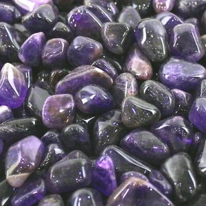 Amethyst Tumbled Crystals Chakra Natural Healing Stones Assorted Small 10pcs - Picture 1 of 1