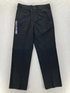 Croft & Barrow Easy Care Khaki Pants Mens 33x32 Classic Fit Black Flat Front NWT - Picture 1 of 12