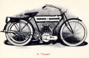 POSTAL Early Triumph Motorcycle c.1900•Motor Minerva de un solo cilindro 2 hp - Imagen 1 de 1