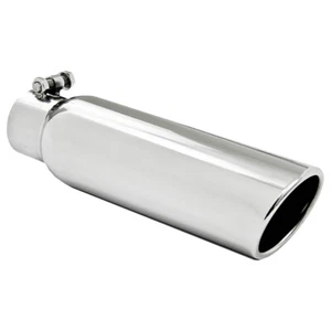 MBRP T5148 Stainless Angled Rolled End Round 2.5 inch Universal Fit Exhaust Tip - Picture 1 of 2