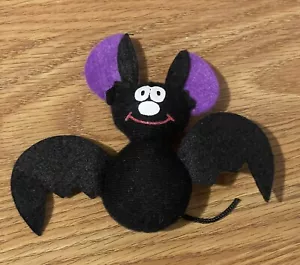 Broche prendedor de murciélago de tela y fieltro vintage de Halloween de 3 3/4" x 5" - Imagen 1 de 2