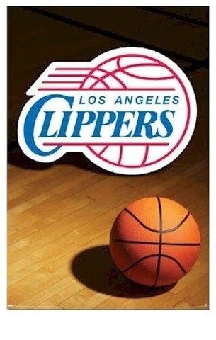 LOS ANGELES CLIPPERS ~ COURT LOGO ~ 22x34 POSTER Basketball NBA NEW/ROLLED! Cover