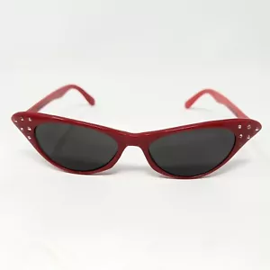 Dr. Peepers Eyeglasses S37202 Frame Rhinestone Retro Cat Sunglasses Red - Picture 1 of 7
