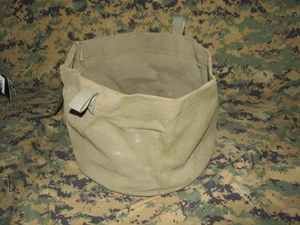 military vintage canvas cover 10 1/2" round 8" deep pull tight string authentic - Picture 1 of 5
