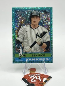 Ben Rice Rookie Card 2025 Topps Heritage Chrome Aqua Sparkle #406 SP RC - Bild 1 von 2