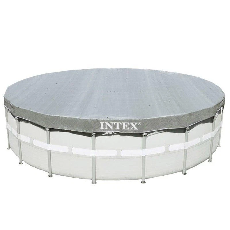 Intex 18 Ft Round Deluxe Pool Cover for Metal Frame Pools (28041E) - Image 1 of 4