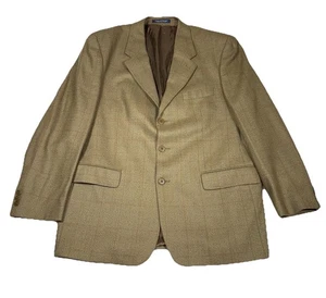 Blazer Jean-Paul Germain Hombre Marrón Tostado Cuadros 42R 100% Lana Excelente - Imagen 1 de 9