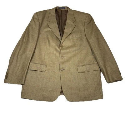 Blazer Jean-Paul Germain Hombre Marrón Tostado Cuadros 42R 100% Lana Excelente Foto 1 de 4