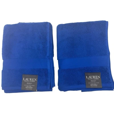 Lauren Ralph Lauren Wescott Admiral Blue Set Of 2 Bath Towels NWT - Image 1 of 4