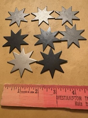 AWMA 8 Pc Metal Ninja Martial Arts Practice Star - Dull Edges