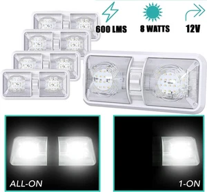 1-5 Pcs 12V Led RV Ceiling Light RV Interior Dome Lighting for Trailer Camper US - Foto 1 di 12