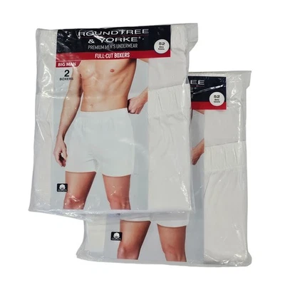 Lote de 2 Boxers Big Man Talla 52 Roundtree & Yorke (4 Pares) Ropa Interior Corte Completo Foto 1 de 4