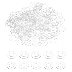 120Stk M8 PVC-Unterlegscheiben,8mm ID,16mm AD,1mm Dicke,transparent - Bild 1 von 7