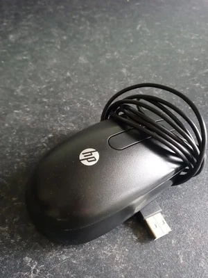 HP Wired 2-Button Optical USB Mouse - Black (672652-001) - Image 1 of 4