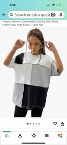 Color Block Oversized Cotton, Oversized, Extra Small Girls Top New   4191 - Picture 1 of 4