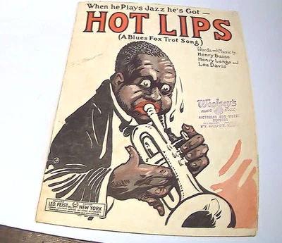 Vintage Sheet Music   HOT LIPS COPYWIGHT 1922 BY LEO. FRIST  Good Condition 1922 - Image 1 of 4