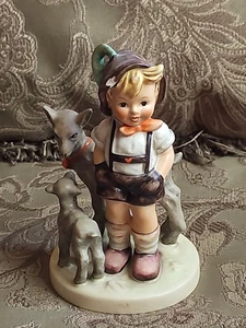 Goebel Hummel 1948 "Little Goat Herder" Boy With Goats #200 Figurine - Picture 1 of 17