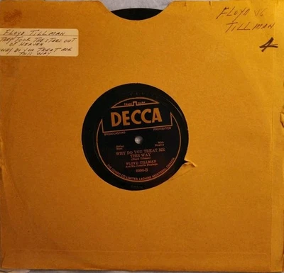 1941 Floyd Tillman Playboys 78 rpm DECCA 6090, Rare Canada Broadcast Prohibited  - Image 1 of 4