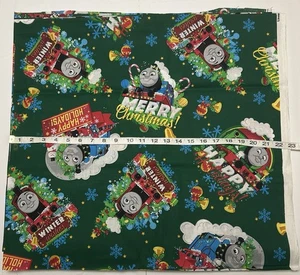 Thomas & seine Freunde auf grün - neuer Weihnachtsstoff aus 100 % Baumwolle - bis zum halben Meter - Bild 1 von 2