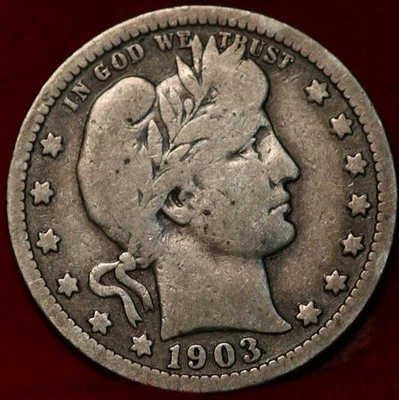 1903-O New Orleans Mint Silver Barber Quarter - Image 1 of 2