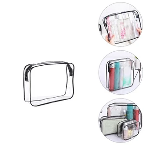 Bolsa de cosméticos de PVC de viaje de 3 piezas maquillaje transparente artículos de tocador cosméticos para hombres - Imagen 1 de 12