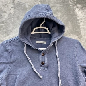 Outerknown Blanket Hoodie Mens Medium Blue kelly slater Beach Surf Casual Shirt - Picture 1 of 12