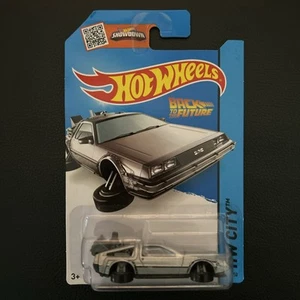 HOT WHEELS TIME MACHINE HOVER MODE BACK TO THE FUTURE 2015 LONG CARD HE CITY - Picture 1 of 2