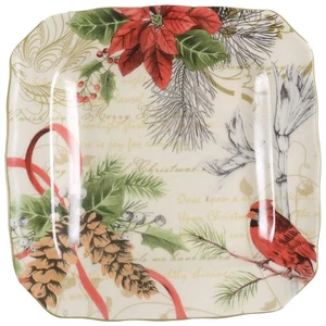 222 Fifth Holiday Wishes Square Salad Plate 9090046 - Picture 1 of 1