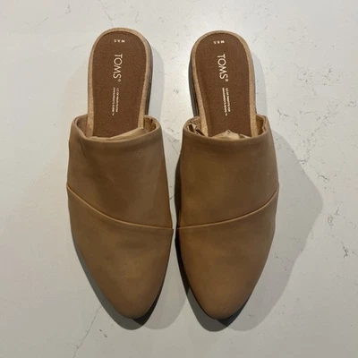 Zapatos de mujer Toms talla 8,5 mules puntiagudos punta cerrada sin cordones gamuza color camel Foto 1 de 4
