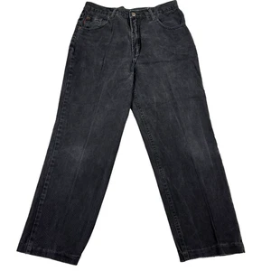 Jeans Vintage Bugle Boy 705 Para Hombre 33x32 Negro Pierna Recta 100% Algodón Denim - Imagen 1 de 13