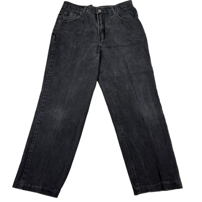 Vintage Bugle Boy Jeans 705 Men’s 33x32 Black Straight Leg 100% Cotton Denim - Image 1 of 4