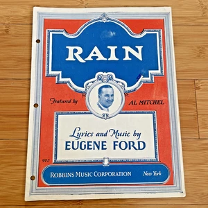 Partituras vintage - Rain - Ukelele Eugene Ford 1927 de Hank Linet - Imagen 1 de 6