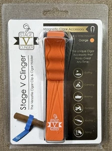Stage V Clinger Cigar Holder-Strong Magnetic Cigar Clip Accessory - Orange - Picture 1 of 2