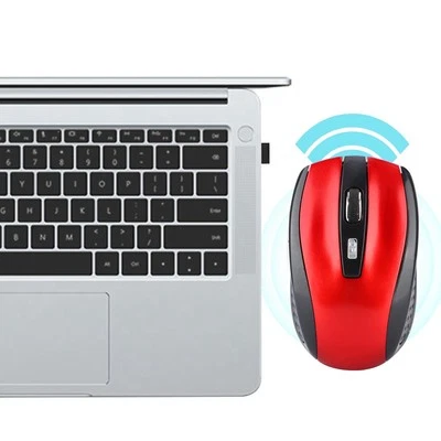 6D Ultra Thin 2.4G 1200Dpi Usb Wireless Mouse Ergonomic Optical Positioning ND - Image 1 of 4