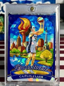 2025 Downtown Caitlin Clark SP Cracked Ice Holographic Trading Card Custom - Picture 1 of 2