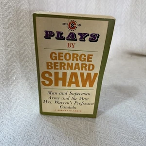 Plays By George Bernard Shaw 1960 1st Printing Vintage Paperback Signet Classic - Foto 1 di 6