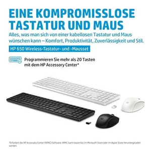 HP 650 Wireless-Tastatur und -Maus, Volle Größe (100%), RF Wireless, Membran Key - Bild 1 von 9