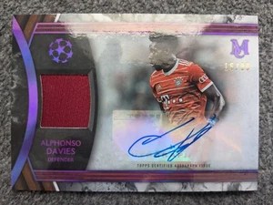 2022-23 TOPPS MUSEUM COLLECTION ALPHONSO DAVIES AUTOGRAPH RELIC AMETHYST#D16/99 - Picture 1 of 2