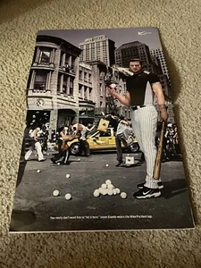 Vintage 2003 JASON GIAMBI NIKE PRO VENT TOP Shirt Shoes Poster Print Ad YANKEES - Picture 1 of 1